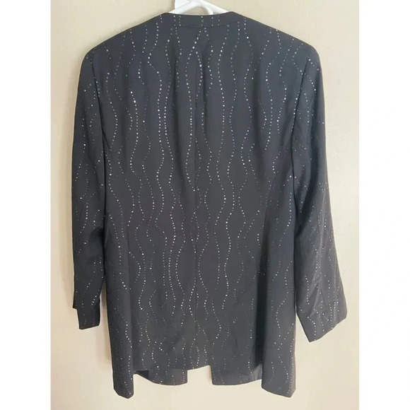 Lafayette 148 New York Black Open Front Wool Blazer Career Jacket Size 8 - Picture 6 of 11